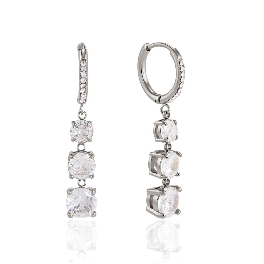 Ivy Silver Huggie Earrings