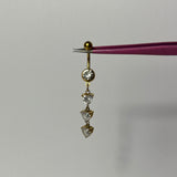 Gold Dangling Belly Bar