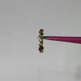 Gold Multicolour Belly Bar