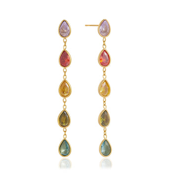 Romy Rainbow Dangling Stud Earrings