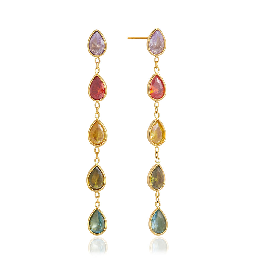 Romy Rainbow Dangling Stud Earrings
