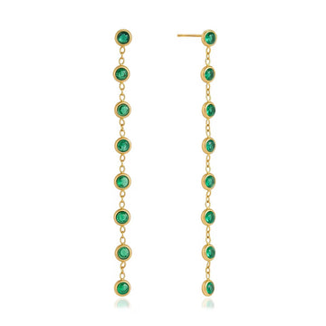 Nova Green Dangling Stud Earrings
