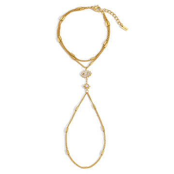 Evil Eye Gold Hand Chain
