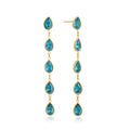 Romy Blue Dangling Stud Earrings