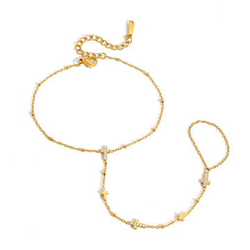 Gold Cross Hand Chain