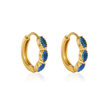Maya Blue Huggie Earrings