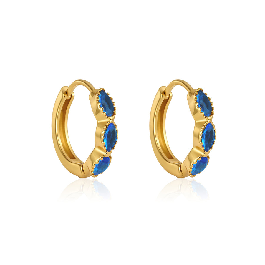 Maya Blue Huggie Earrings