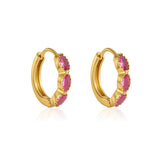 Maya Pink Huggie Earrings