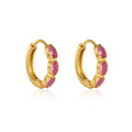 Maya Pink Huggie Earrings