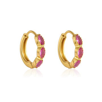 Maya Pink Huggie Earrings