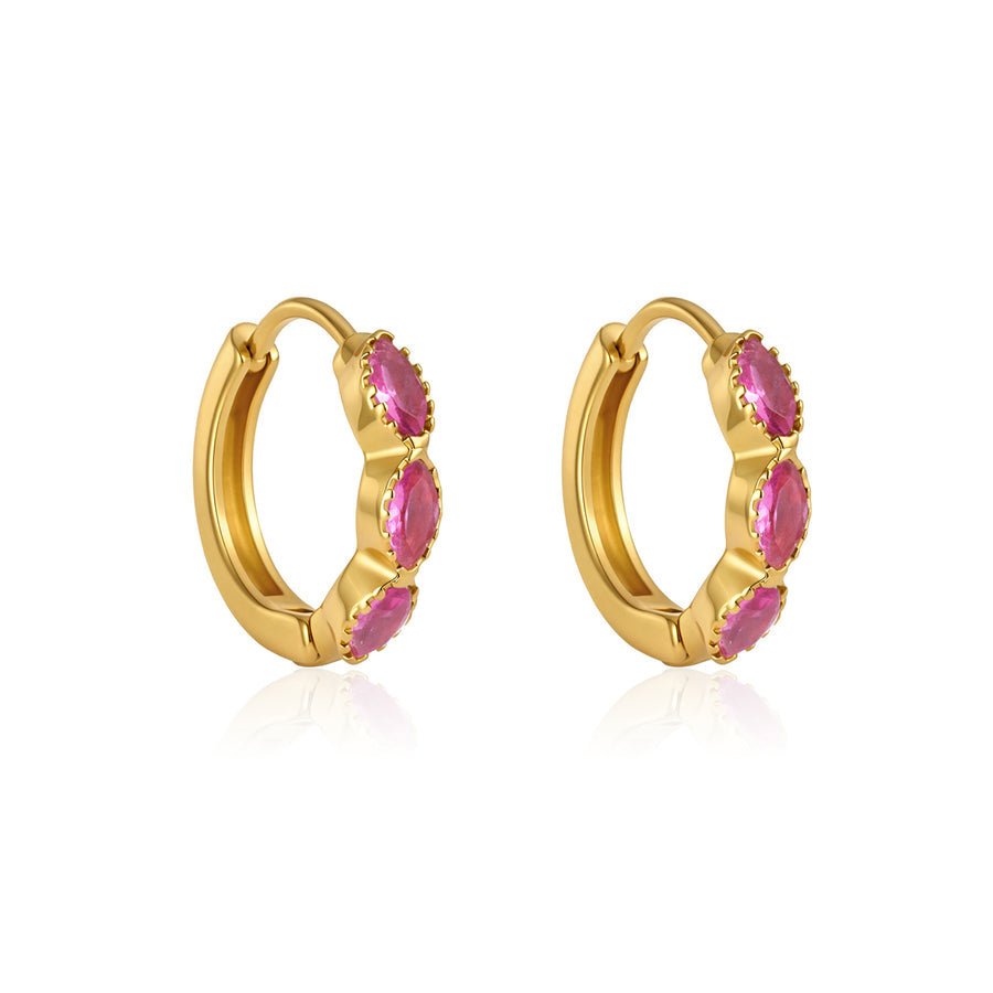 Maya Pink Huggie Earrings