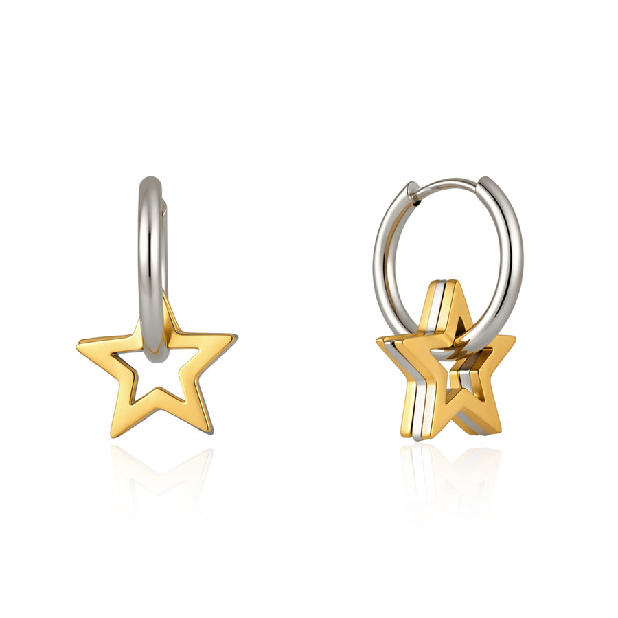 Astra Mixed Metal Hoop Earrings
