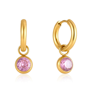 Lola Pink Huggie Earrings