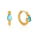 Mimi Blue Huggie Earrings