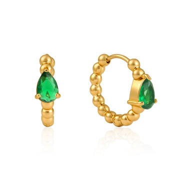 Mimi Green Huggie Earrings