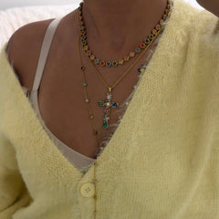 Alora Dangling Gemstone Necklace - ILLUSIVE JEWELS USA