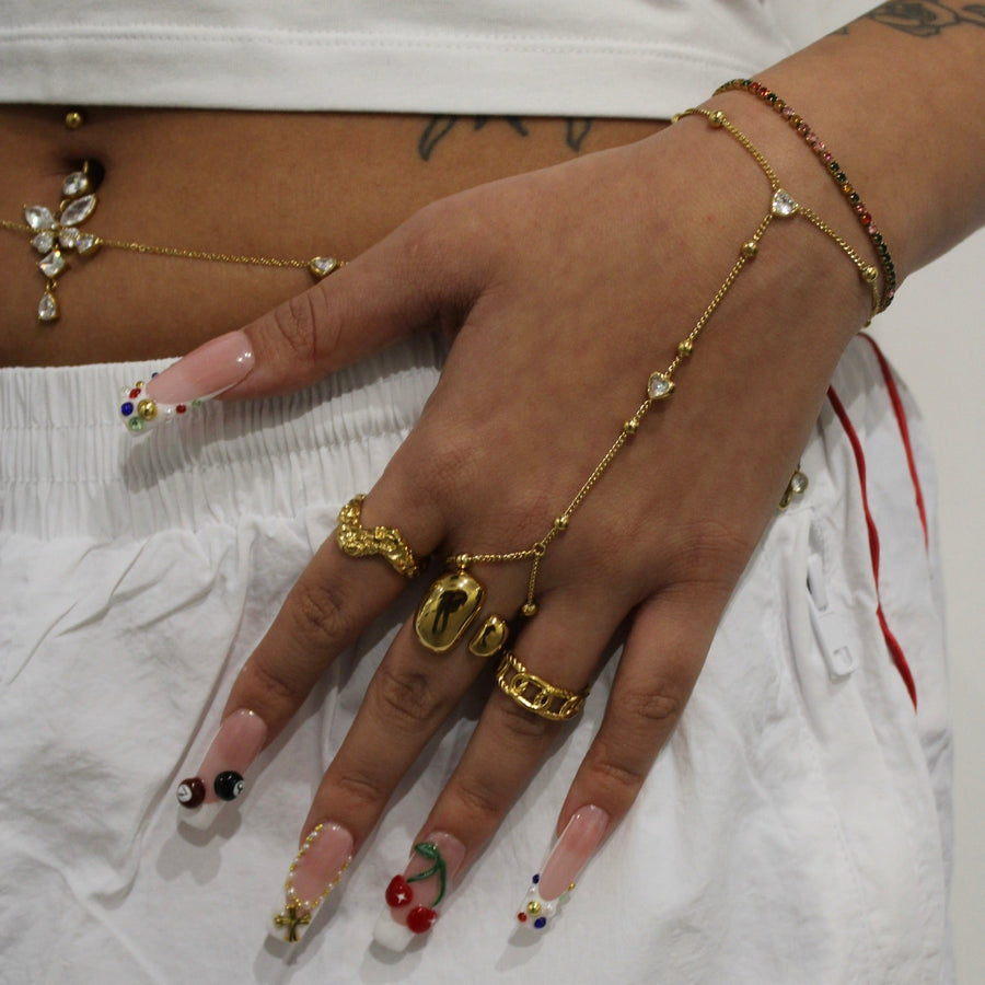Amor Gold Hand Chain