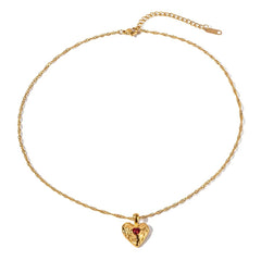 Amor Gold Heart Necklace - ILLUSIVE JEWELS USA