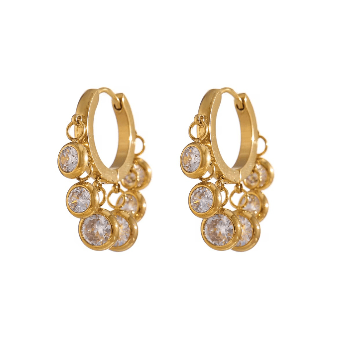 Angel Droplet Gold Earrings - ILLUSIVE JEWELS