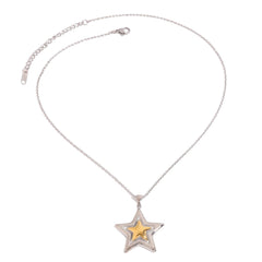 Astra Mixed Metal Necklace on white background