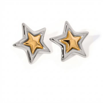 Astra Mixed Metal Stud Earrings