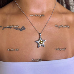 Astra Mixed Metal Necklace — features
