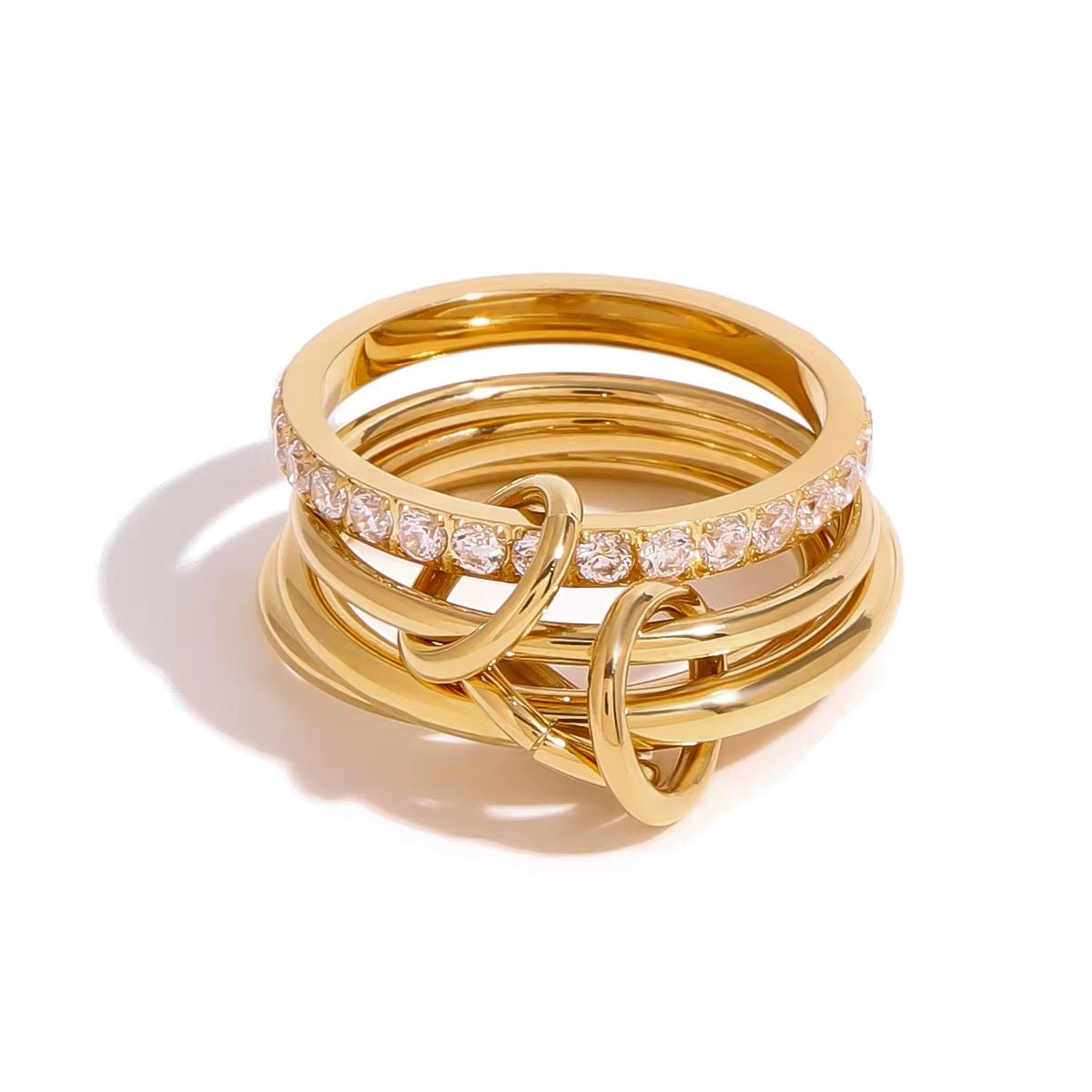 Aura Gold Stack It Ring - ILLUSIVE JEWELS