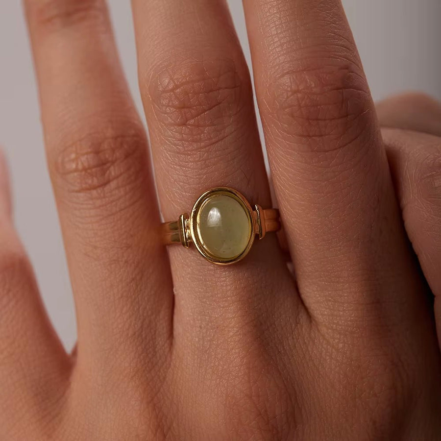 Aura Green Stone Ring