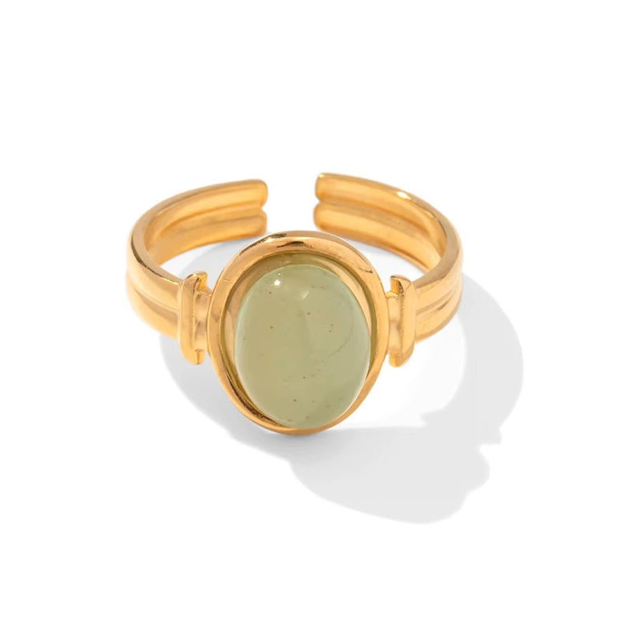 Aura Green Stone Ring