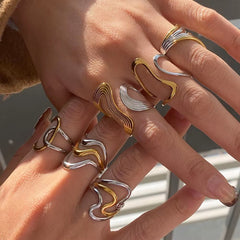 Avery Mixed Metal Ring - ILLUSIVE JEWELS USA
