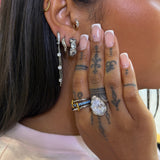 Blue Mixed Metal Stack It Ring - ILLUSIVE JEWELS