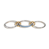 Blue Mixed Metal Stack It Ring - ILLUSIVE JEWELS