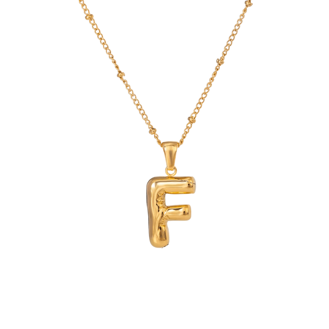 Bubble Letter Initial Necklace - ILLUSIVE JEWELS