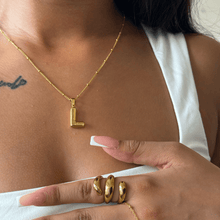 Bubble Letter Initial Necklace