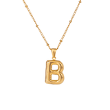Bubble Letter Initial Necklace - ILLUSIVE JEWELS