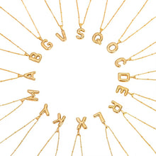 Bubble Letter Initial Necklace