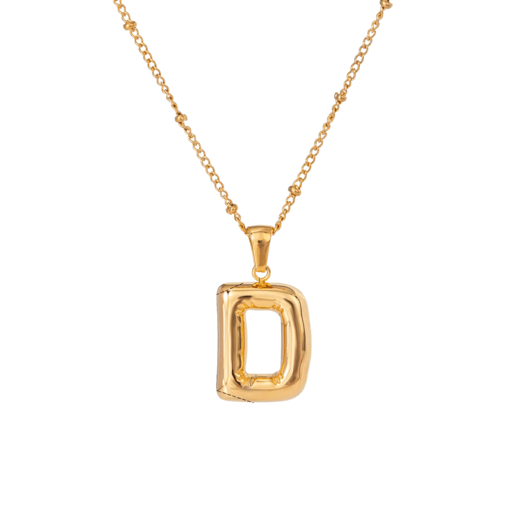 Bubble Letter Initial Necklace - ILLUSIVE JEWELS
