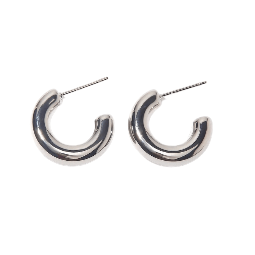 Celeste Silver Hoops - ILLUSIVE JEWELS