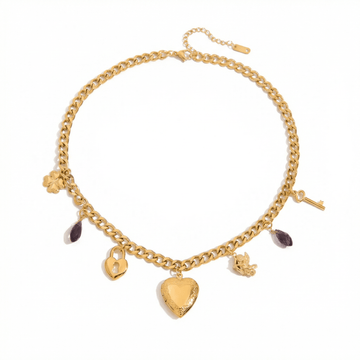 Charms & Heart Necklace