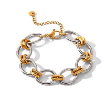 Chunky Chain Mixed Metal Bracelet