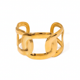 Chunky Cuban Chain Bangle - ILLUSIVE JEWELS