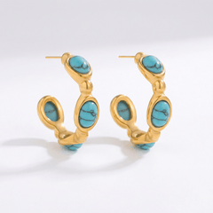 Clea Gold Hoop Earrings - ILLUSIVE JEWELS USA