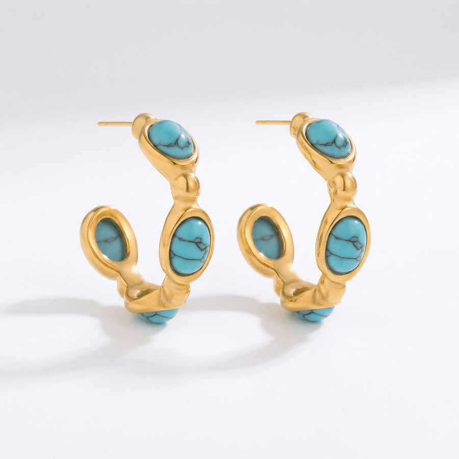 Clea Gold Hoop Earrings
