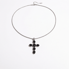 Clea Silver Cross Necklace - ILLUSIVE JEWELS USA