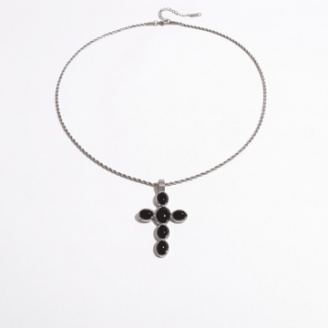 Clea Silver Cross Necklace