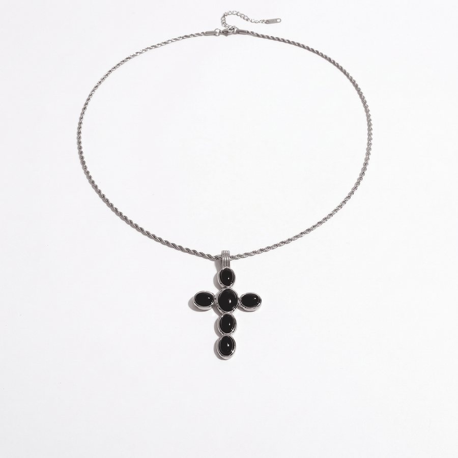 Clea Silver Cross Necklace