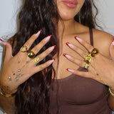 Colourful Cross Ring - ILLUSIVE JEWELS