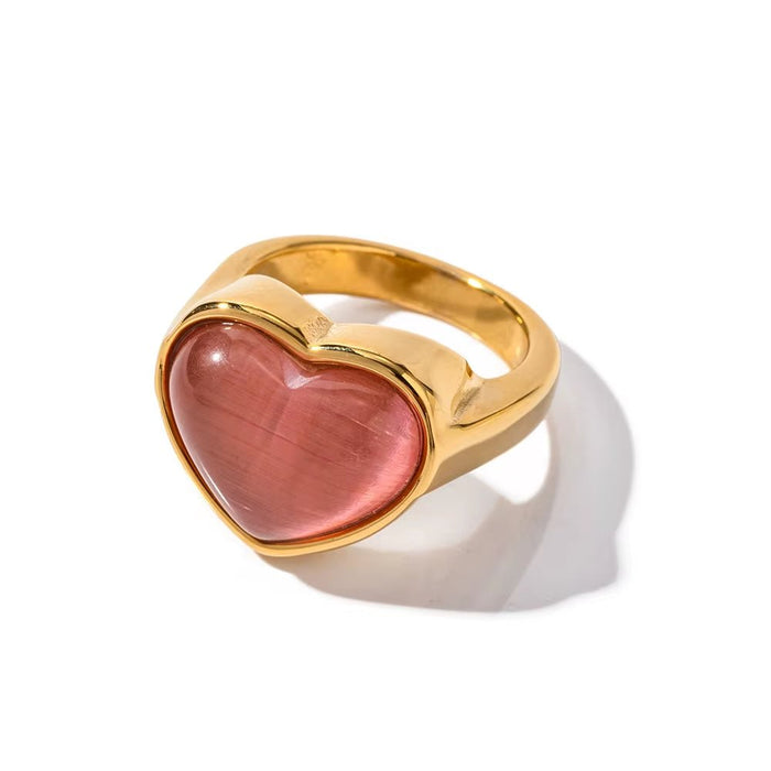 Esme Pink Heart Ring