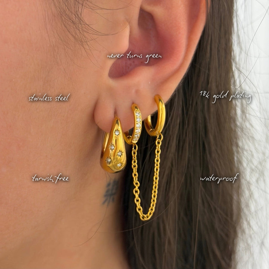 Esme Stack It Huggie Earrings — features