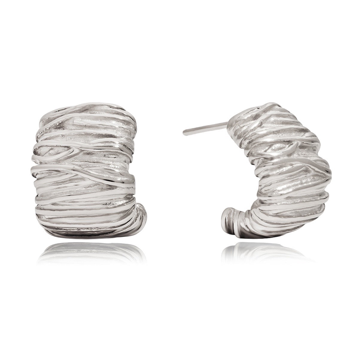 Etta Silver Stud Earrings - ILLUSIVE JEWELS